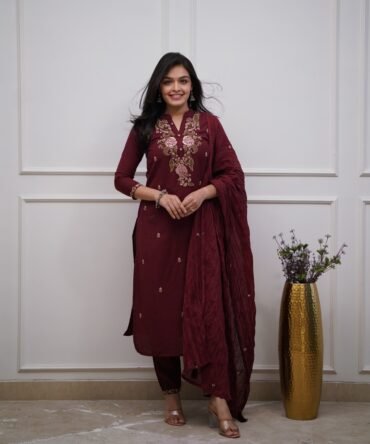 Trivona Women’s Premium Suit Set | Kurta Pant Dupatta Set | Stylish Ethnic Wear Set for Women