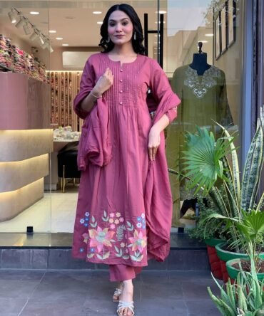 Trivona Women’s Premium Suit Set | Kurta Pant Dupatta Set | Stylish Ethnic Wear Set for Women