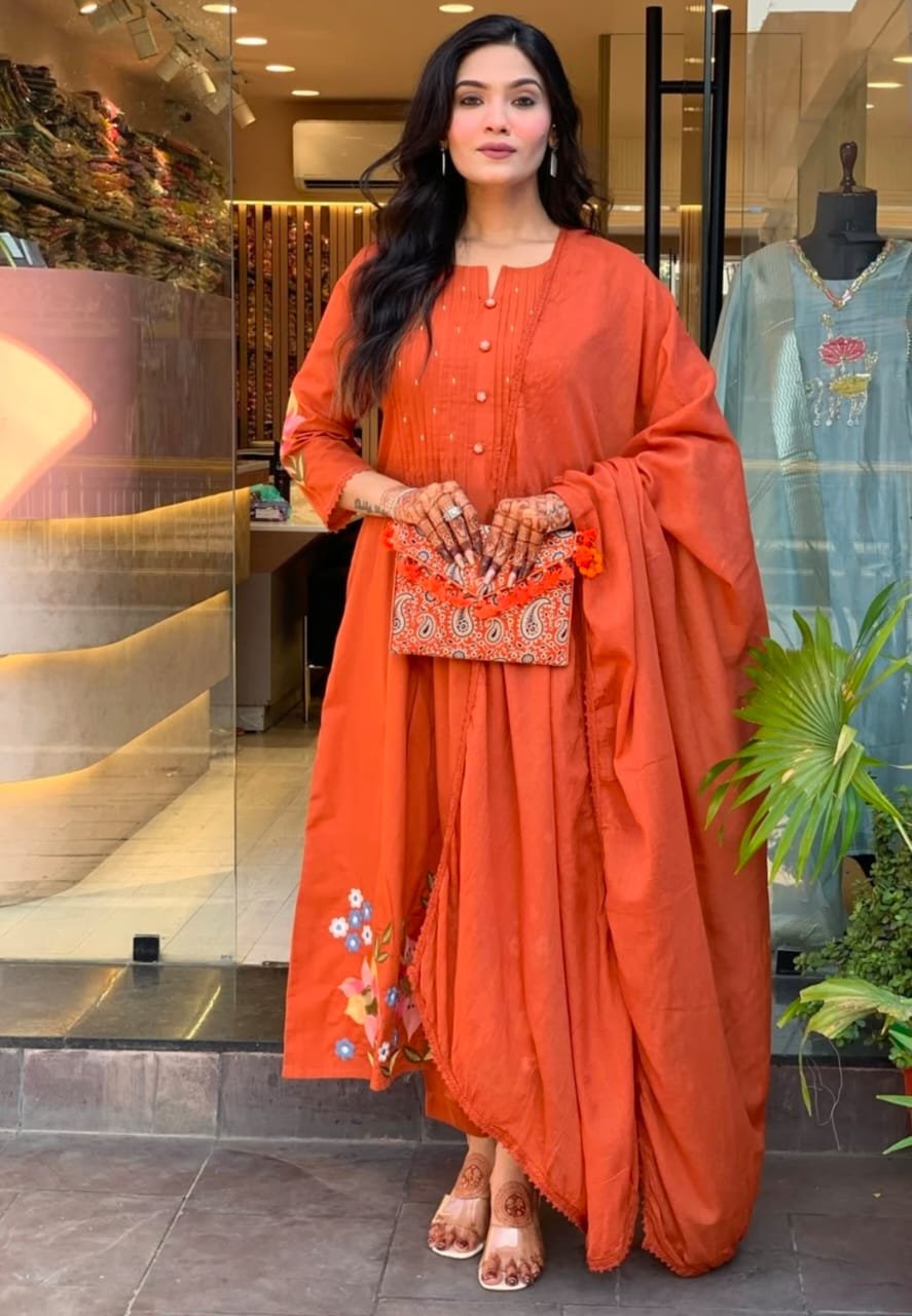 Trivona Women’s Premium Suit Set | Kurta Pant Dupatta Set | Stylish Ethnic Wear Set for Women - Image 3