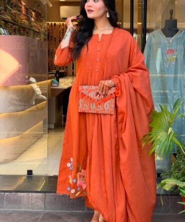 Trivona Women’s Premium Suit Set | Kurta Pant Dupatta Set | Stylish Ethnic Wear Set for Women