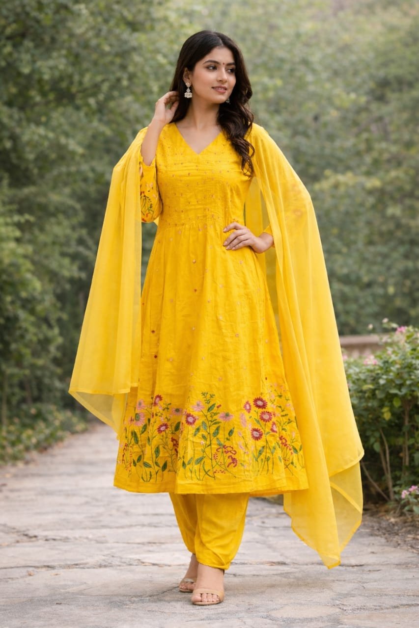 Trivona Women’s Premium Suit Set | Kurta Pant Dupatta Set | Stylish Ethnic Wear Set for Women - Image 2