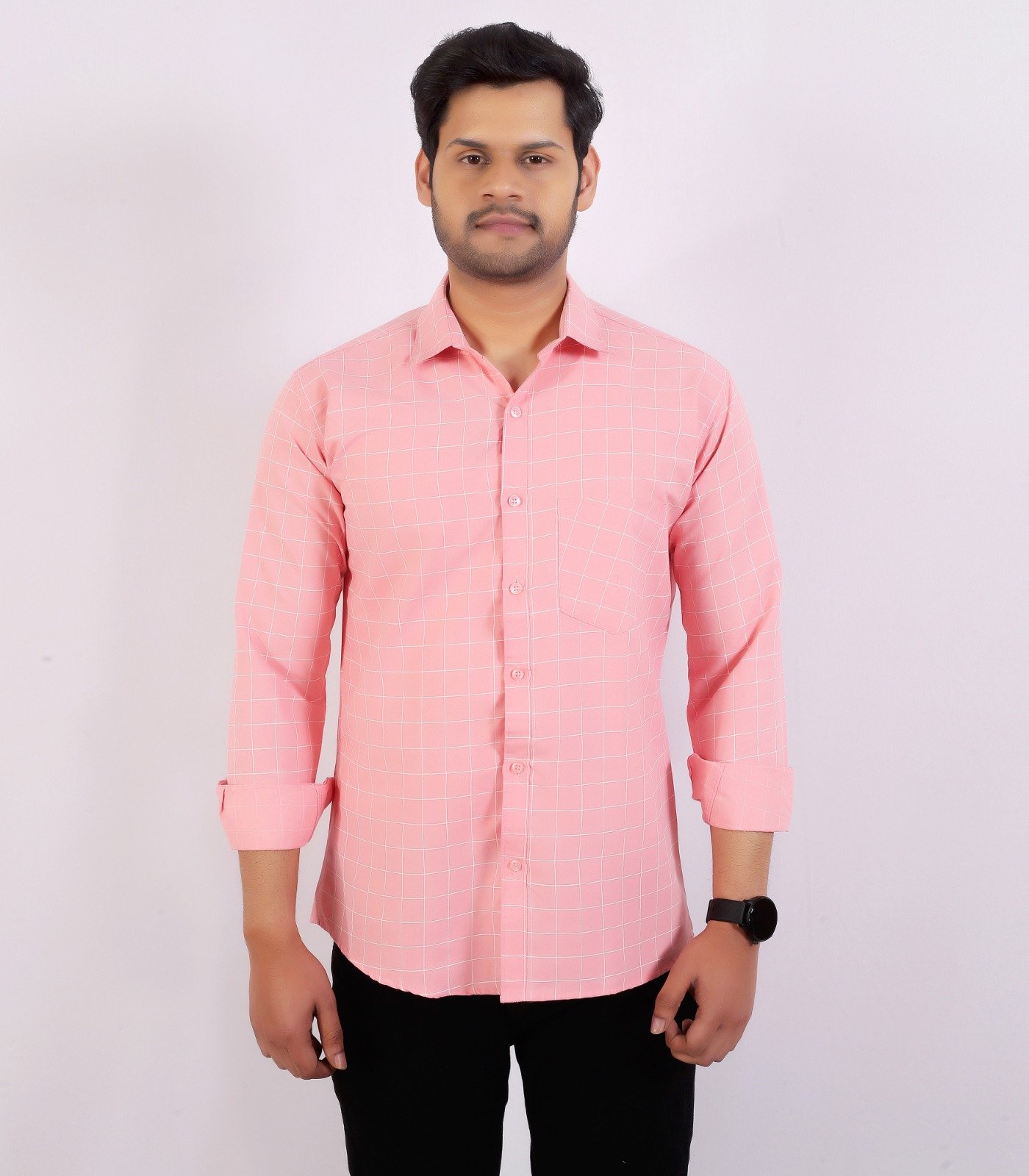Trivona Men’s Premium Striped Casual Shirt | Full Sleeve Stylish Cotton Blend Shirt for Men