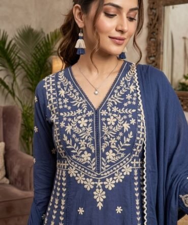 Trivona Women’s Premium Suit Set | Kurta Pant Dupatta Set | Stylish Ethnic Wear Set for Women