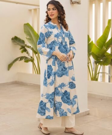 Trivona Women’s Premium Suit Set | Kurta Pant Dupatta Set | Stylish Ethnic Wear Set for Women