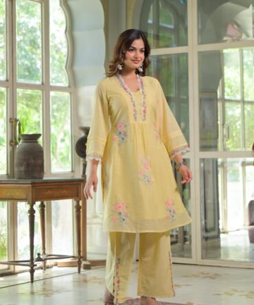 Trivona Women’s Premium Suit Set | Kurta Pant Dupatta Set | Stylish Ethnic Wear Set for Women